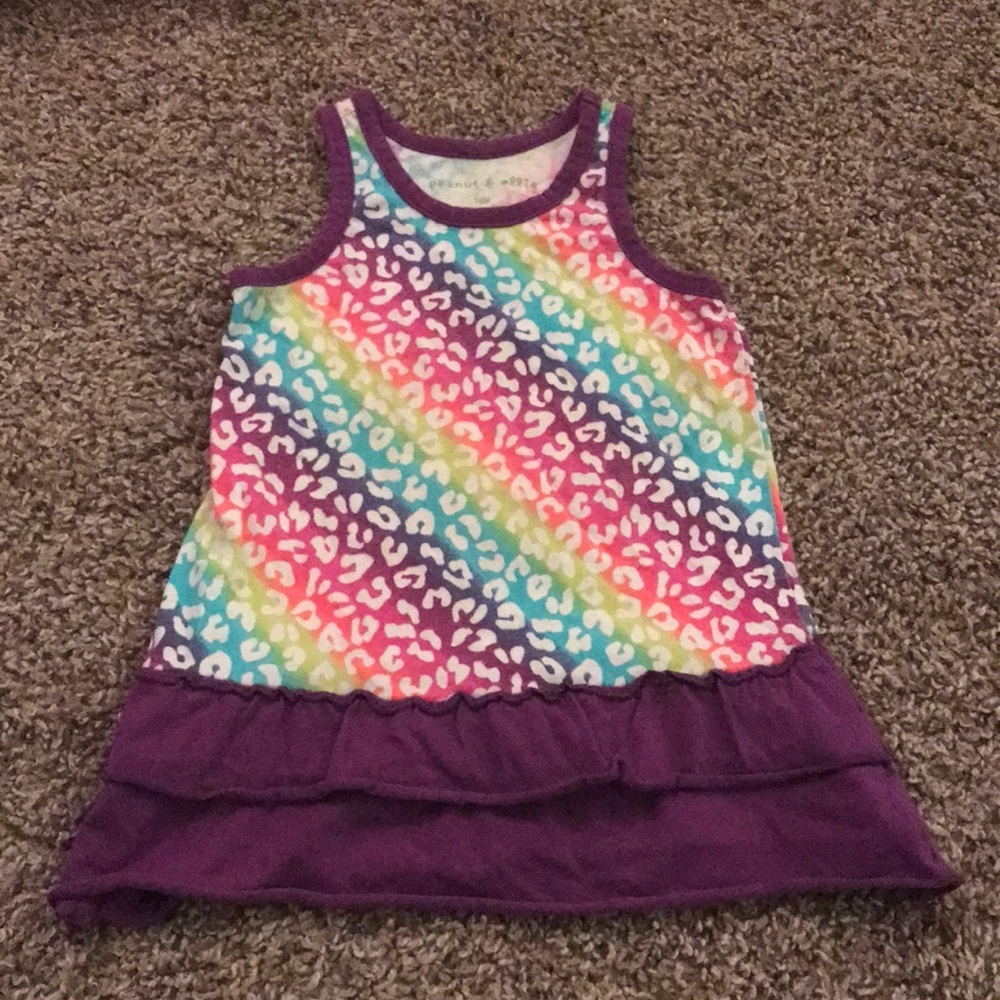 Peanut & Ellie Tank Top Rainbow leopard Print